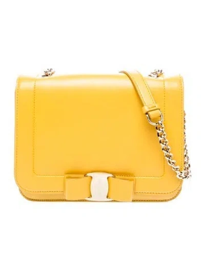 Pre-owned Ferragamo Leather Crossbody Bag In Neutral
