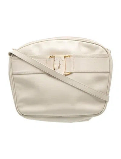 Pre-owned Ferragamo Leather Crossbody Bag In Neutrals