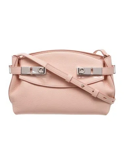 Pre-owned Ferragamo Leather Crossbody Bag In Pink