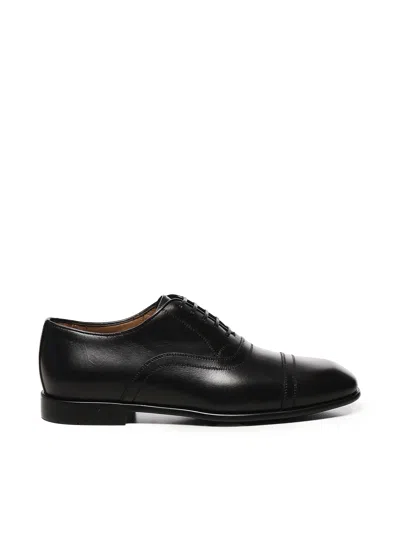 FERRAGAMO LEATHER DERBY SHOE