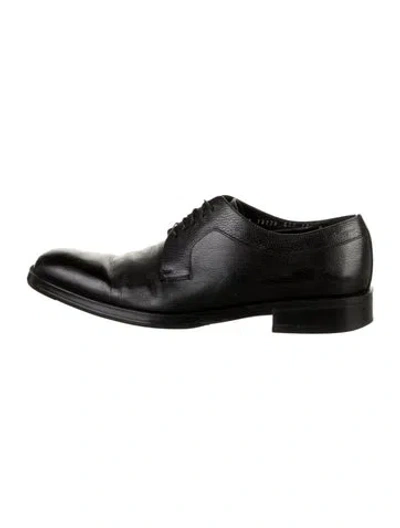 Pre-owned Ferragamo Leather Derby Shoes In Black