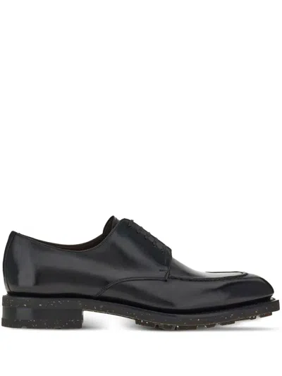 Ferragamo Leather Derby-shoes In Black