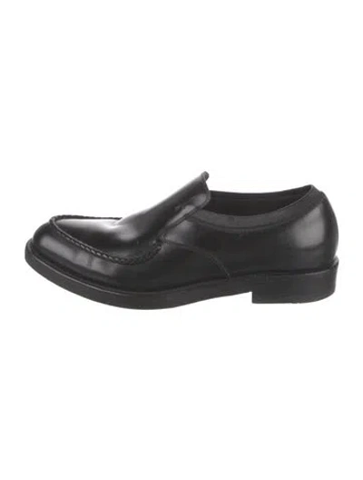 Pre-owned Ferragamo Leather Dress Loafers In Black