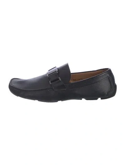 Pre-owned Ferragamo Leather Drivers In Blue