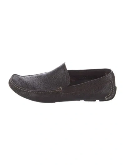 Pre-owned Ferragamo Leather Drivers In Brown