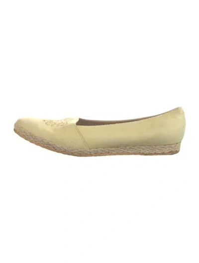 Pre-owned Ferragamo Leather Espadrilles In Green