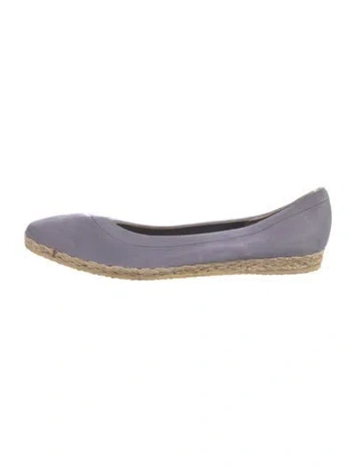 Pre-owned Ferragamo Leather Espadrilles In Purple