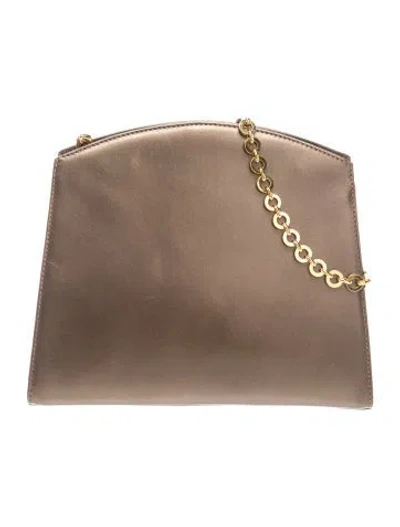 Pre-owned Ferragamo Leather Evening Bag In Brown