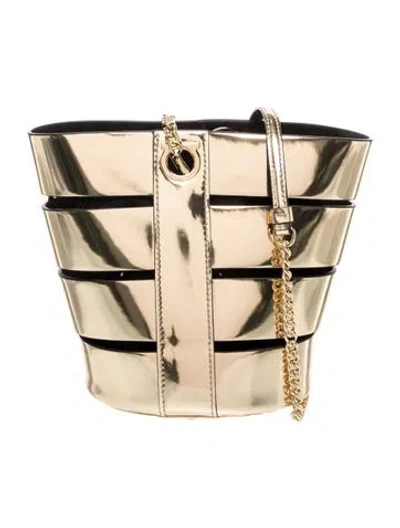 Pre-owned Ferragamo Leather Evening Bag In Neutral