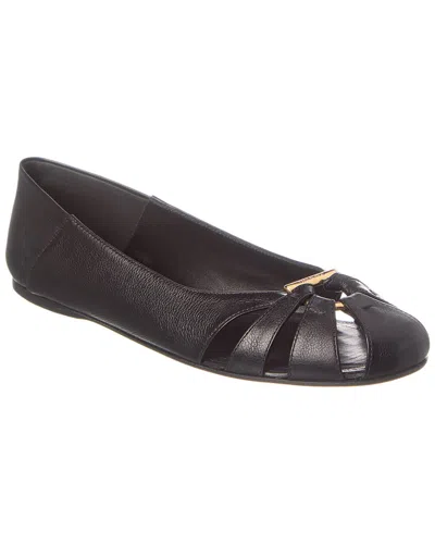Ferragamo Stylish Ballet Flats Featuring Cut-out Design In Black