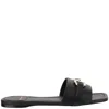 Ferragamo Square Lambskin Sandals Gold-tone Hardware