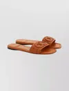 Ferragamo Leather Flat Slides Open Toe In Multi