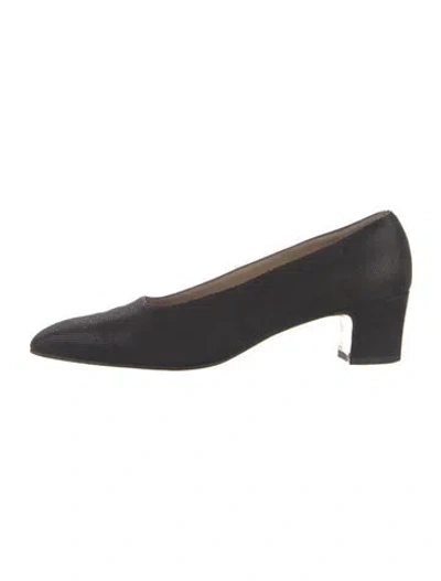 Pre-owned Ferragamo Leather Flats In Blue