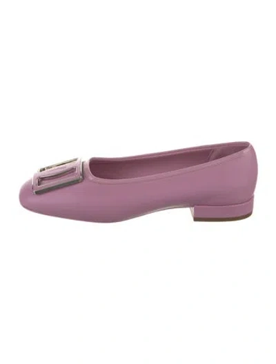 Pre-owned Ferragamo Leather Flats In Pink