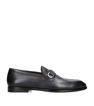FERRAGAMO LEATHER FLORIO LOAFERS