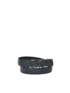 Ferragamo Adjustable Calfskin Belt In Blue