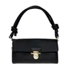 Ferragamo Leather Handbag In Black