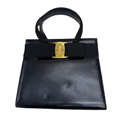 Pre-owned Ferragamo Leather Handbag () In Black