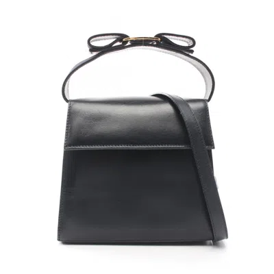 Pre-owned Ferragamo Leather Handbag () In Black