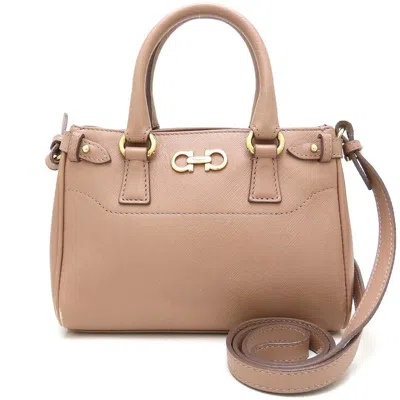 Pre-owned Ferragamo Leather Handbag () In Pink