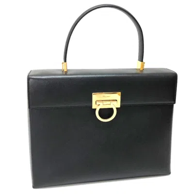 Pre-owned Ferragamo Leather Handbag () In Black