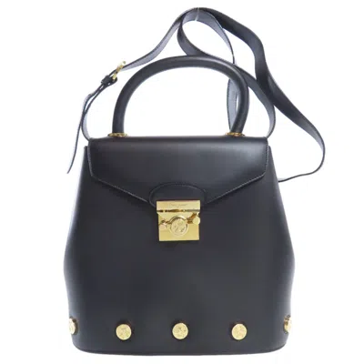 Pre-owned Ferragamo Leather Handbag () In Black