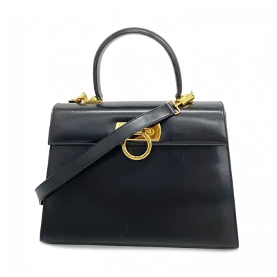 Pre-owned Ferragamo Leather Handbag () In Black
