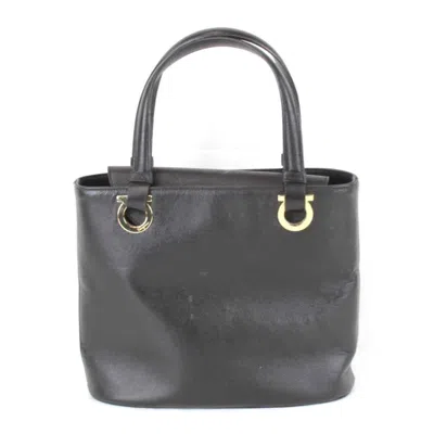 Pre-owned Ferragamo Leather Handbag () In Black