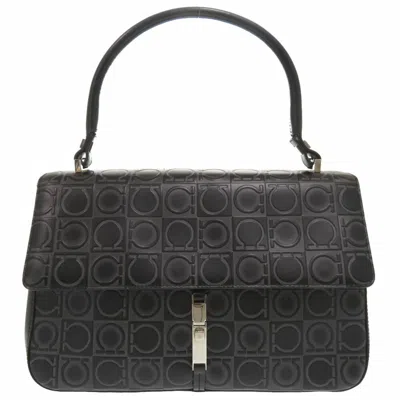 Pre-owned Ferragamo Leather Handbag () In Black