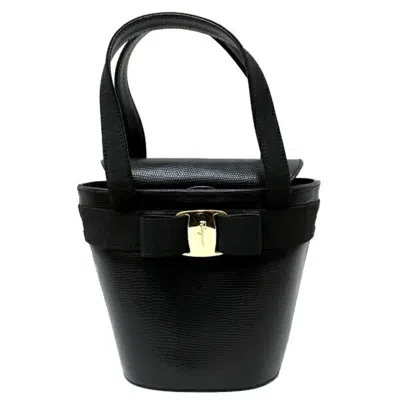 Pre-owned Ferragamo Leather Handbag () In Black