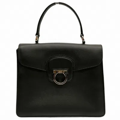 Pre-owned Ferragamo Leather Handbag () In Black