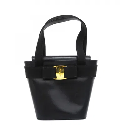 Pre-owned Ferragamo Leather Handbag () In Black