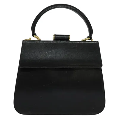 Pre-owned Ferragamo Leather Handbag () In Black