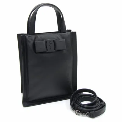 Pre-owned Ferragamo Leather Handbag () In Black