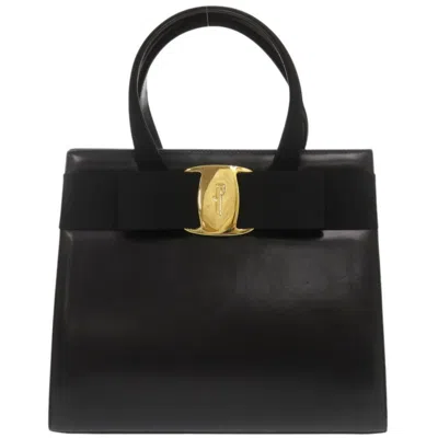 Pre-owned Ferragamo Leather Handbag () In Black
