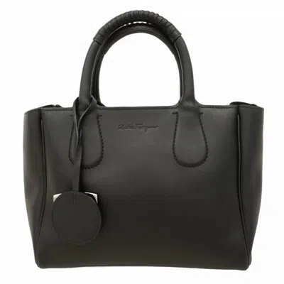 Pre-owned Ferragamo Leather Handbag () In Black
