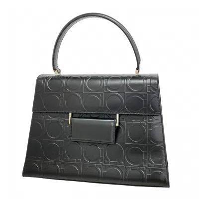 Pre-owned Ferragamo Leather Handbag () In Black