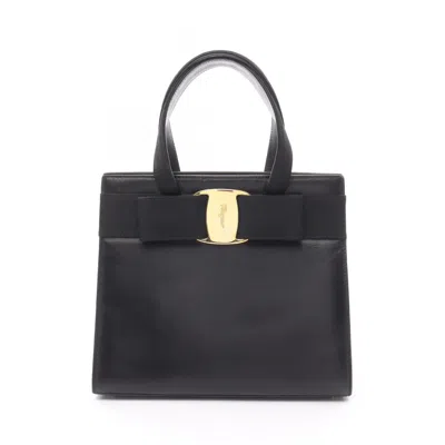 Pre-owned Ferragamo Leather Handbag () In Black