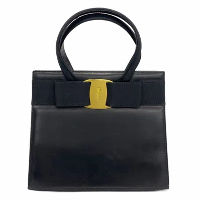 Pre-owned Ferragamo Leather Handbag () In Black