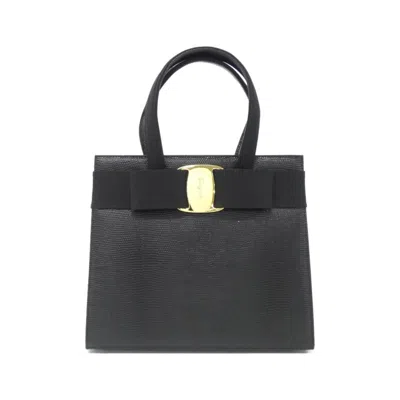 Pre-owned Ferragamo Leather Handbag () In Black