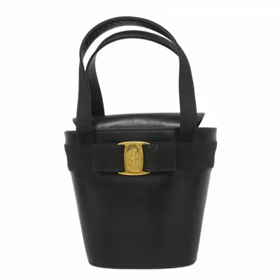 Pre-owned Ferragamo Leather Handbag () In Black