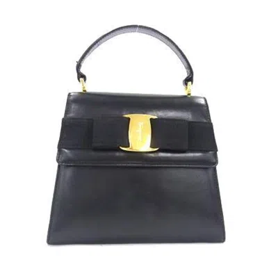 Pre-owned Ferragamo Leather Handbag () In Black