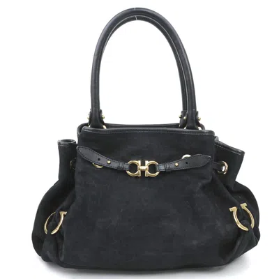 Pre-owned Ferragamo Leather Handbag () In Black