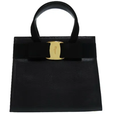 Pre-owned Ferragamo Leather Handbag () In Black