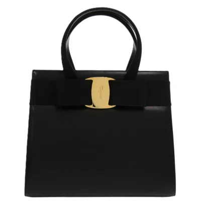 Pre-owned Ferragamo Leather Handbag () In Black
