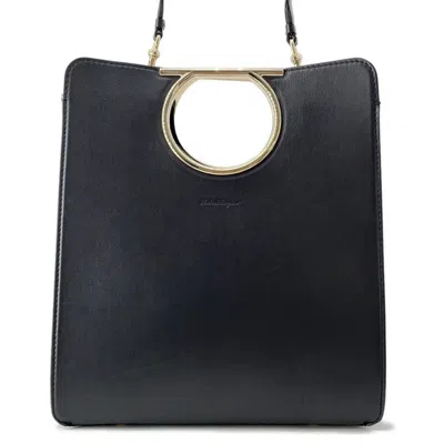 Pre-owned Ferragamo Leather Handbag () In Black