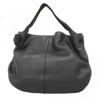 Pre-owned Ferragamo Leather Handbag () In Black