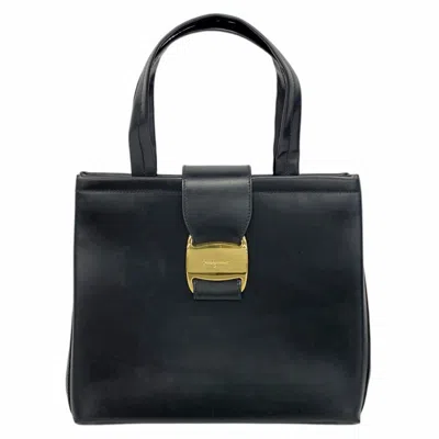 Pre-owned Ferragamo Leather Handbag () In Black