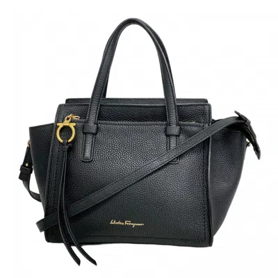 Pre-owned Ferragamo Leather Handbag () In Black