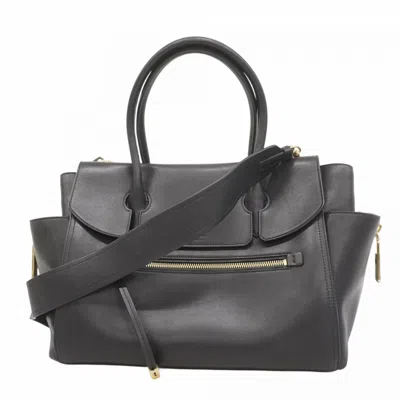 Pre-owned Ferragamo Leather Handbag () In Black
